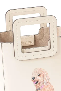 Custom Handbags|Pet Handbags<STAUD CUSTOM MINI SHIRLEY LEATHER BAG  CREAM CREAMCONTRAST