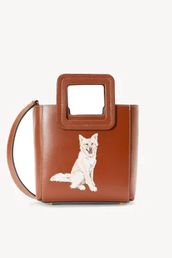 Custom Handbags|Pet Handbags<STAUD CUSTOM MINI SHIRLEY LEATHER BAG   TAN
