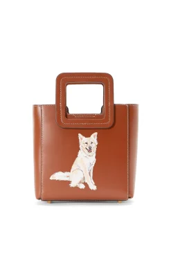 Custom Handbags|Pet Handbags<STAUD CUSTOM MINI SHIRLEY LEATHER BAG   TAN
