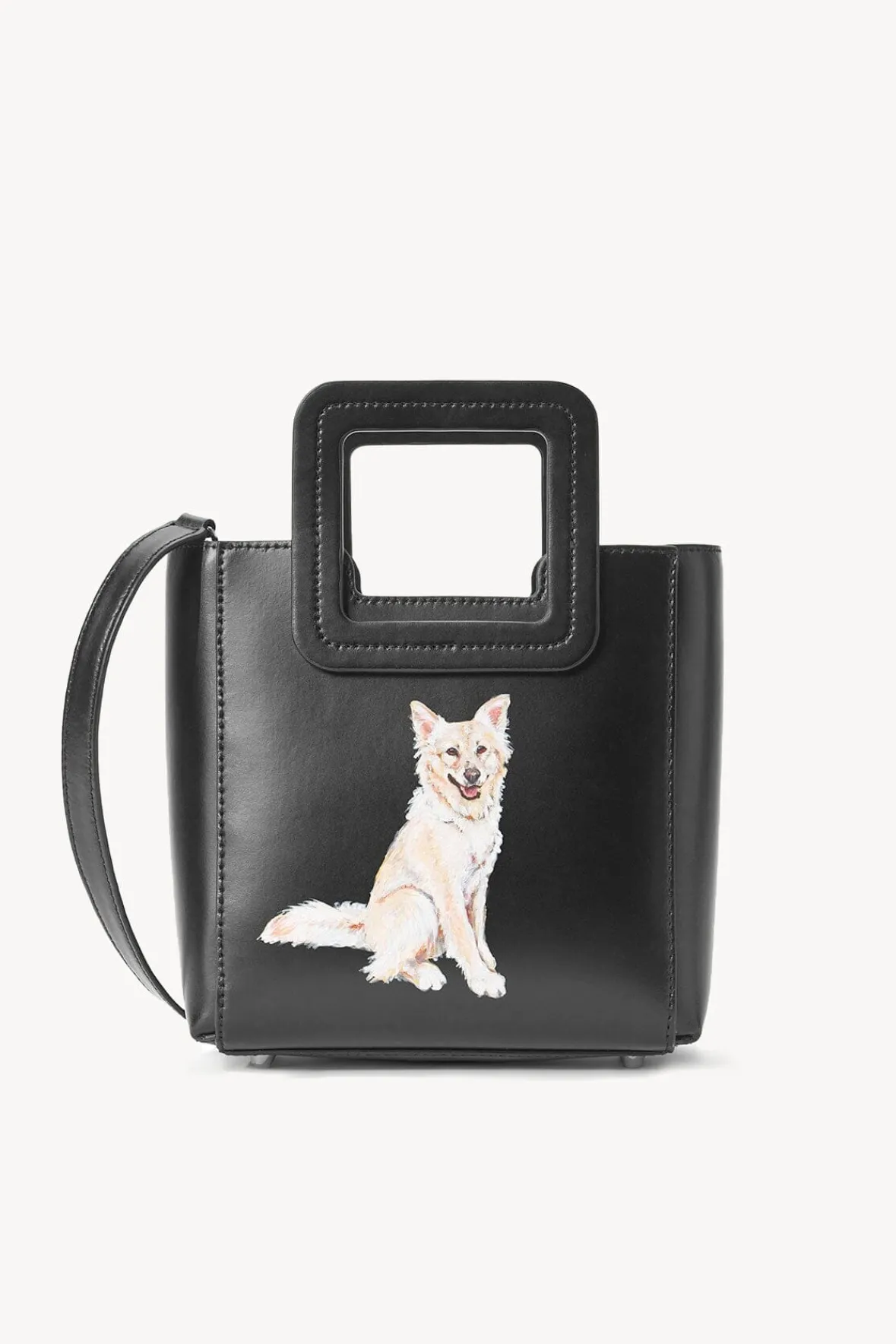 Custom Handbags|Pet Handbags<STAUD CUSTOM MINI SHIRLEY LEATHER BAG BLACK BLACKBLACK