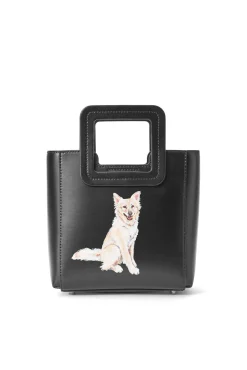 Custom Handbags|Pet Handbags<STAUD CUSTOM MINI SHIRLEY LEATHER BAG BLACK BLACKBLACK
