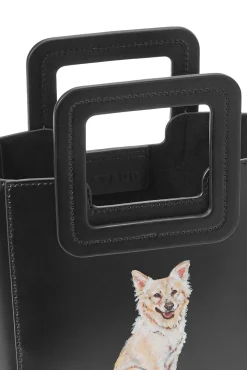 Custom Handbags|Pet Handbags<STAUD CUSTOM MINI SHIRLEY LEATHER BAG BLACK BLACKBLACK