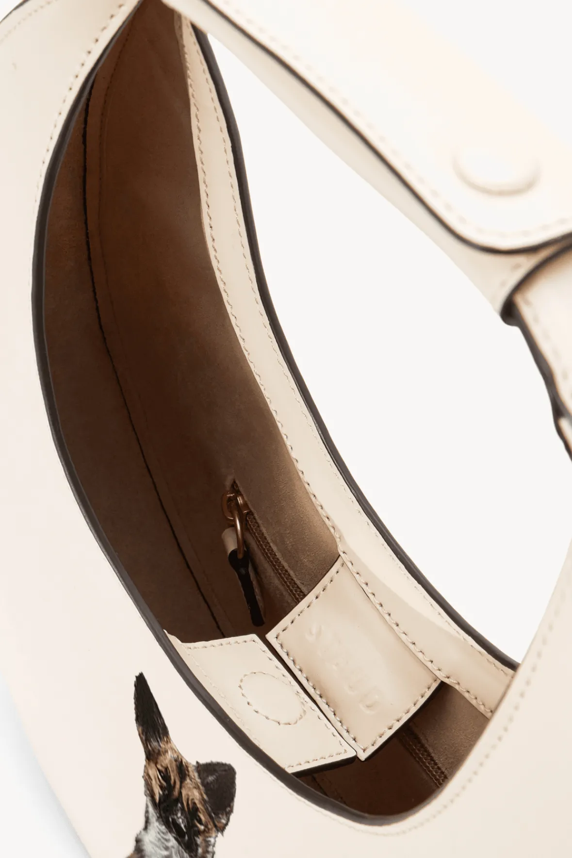 Custom Handbags|Pet Handbags<STAUD CUSTOM MOON BAG CREAM