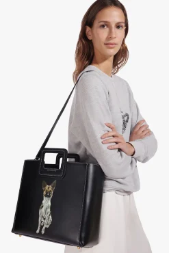 Custom Handbags|Pet Handbags<STAUD CUSTOM SHIRLEY LEATHER BAG   BLACK