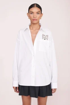 Pet Ready To Wear<STAUD CUSTOM x C.BONZ CLASSIC OVERSIZED SHIRT   WHITE