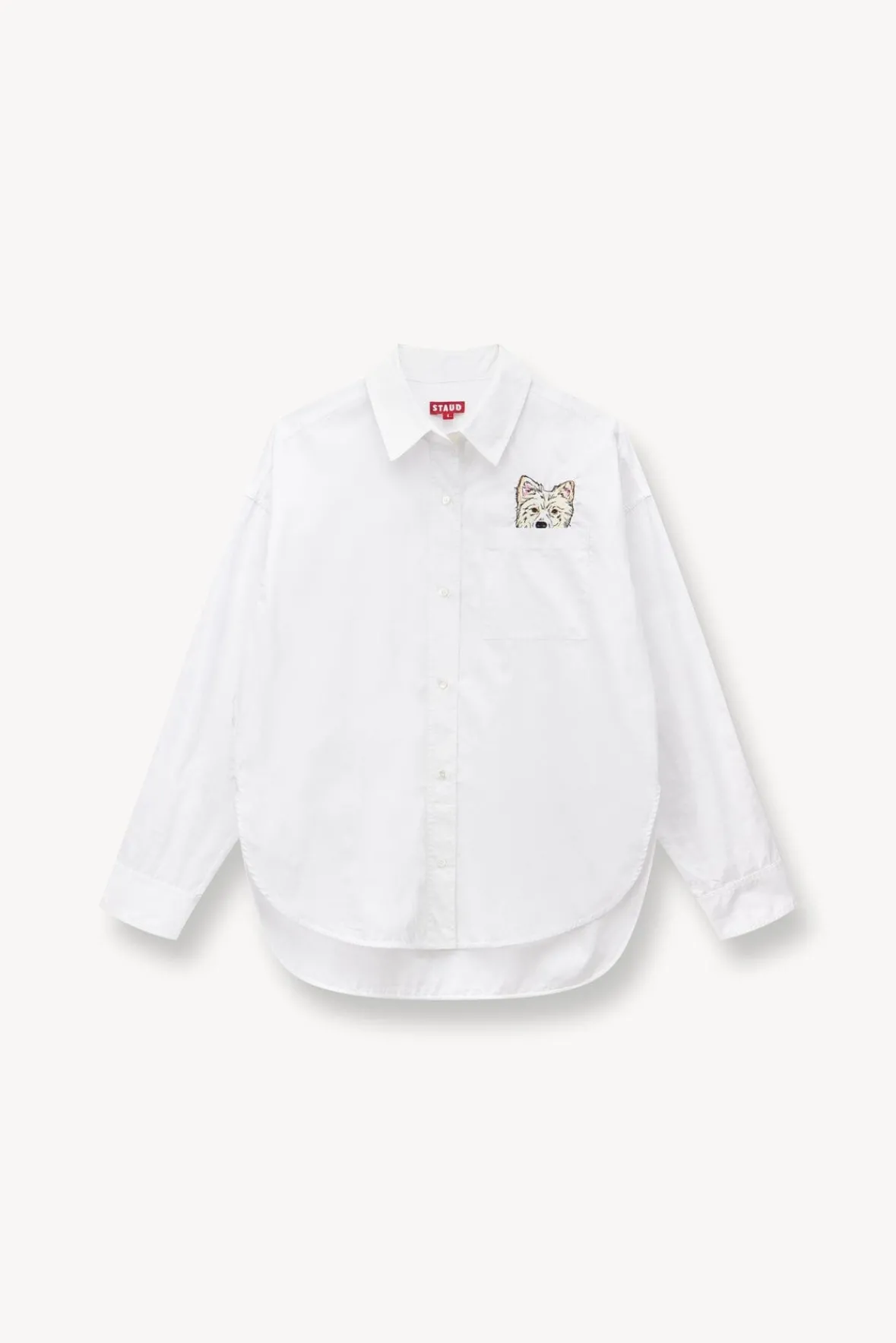 Pet Ready To Wear<STAUD CUSTOM x C.BONZ CLASSIC OVERSIZED SHIRT WHITE