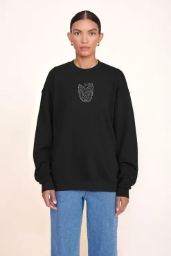 Pet Sweats & Knits<STAUD CUSTOM x C.BONZ OVERSIZED SWEATSHIRT   BLACK
