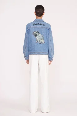 Pet Ready To Wear|Outerwear & Jackets<STAUD CUSTOM x C.BONZ OVERSIZED RYAN DENIM JACKET  MEDIUM WASH MEDIUMWASH