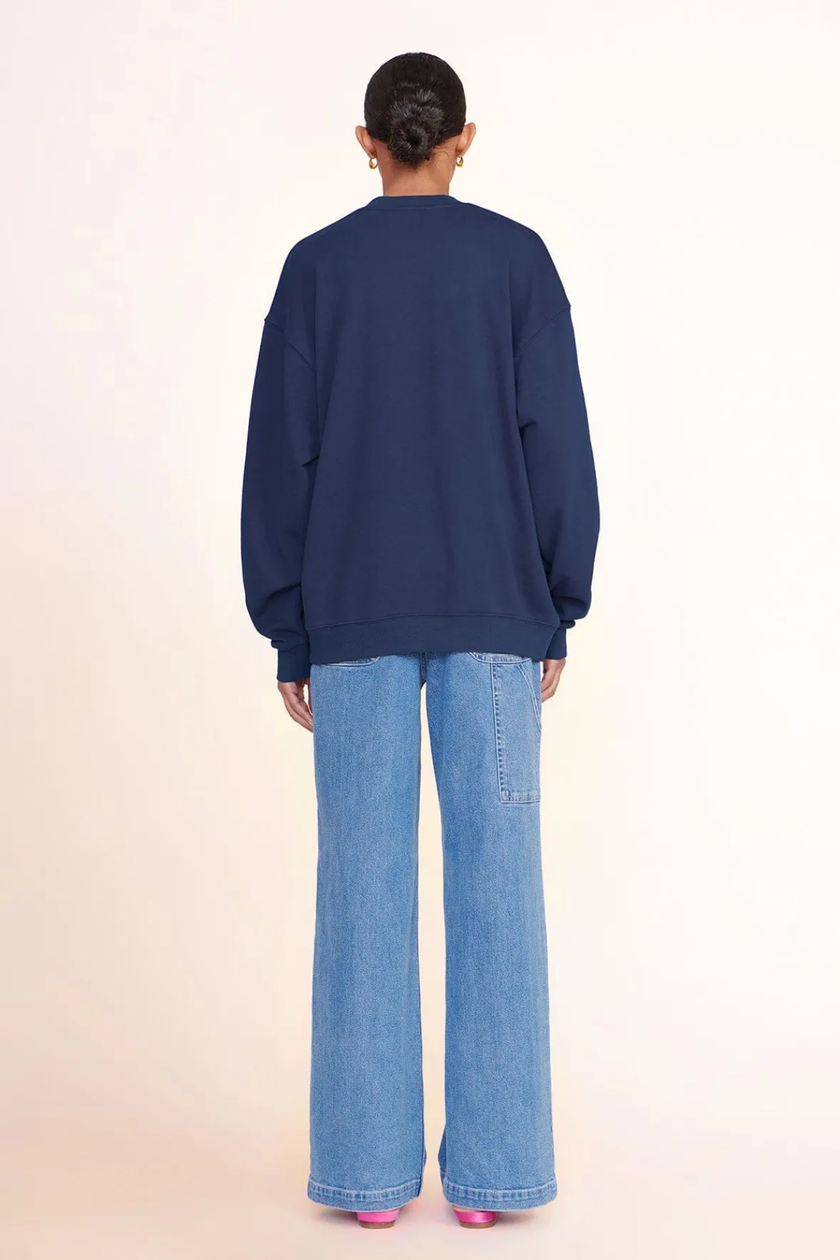 Pet Sweats & Knits<STAUD CUSTOM x C.BONZ OVERSIZED SWEATSHIRT NAVY
