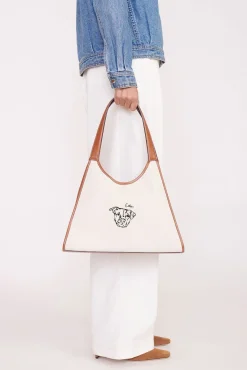 Pet Handbags<STAUD CUSTOM x C.BONZ SOFT REY BAG  CREAM TAN CREAMTAN