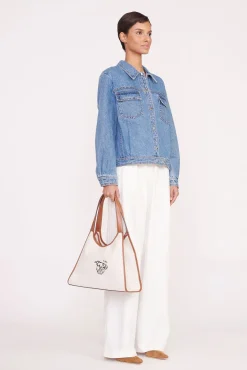 Pet Handbags<STAUD CUSTOM x C.BONZ SOFT REY BAG  CREAM TAN CREAMTAN