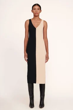 Dresses<STAUD DANA DRESS BUFF BLACK BUFFBLACK