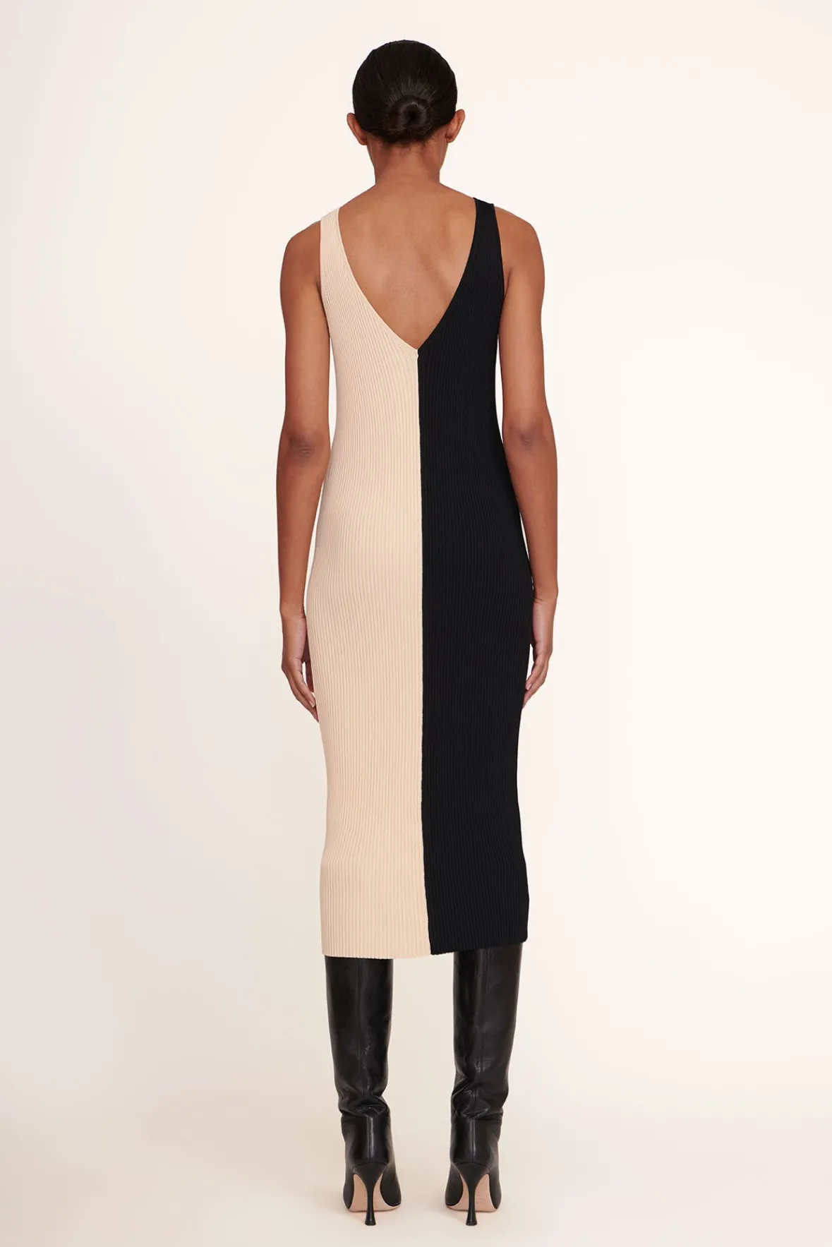 Dresses<STAUD DANA DRESS BUFF BLACK BUFFBLACK