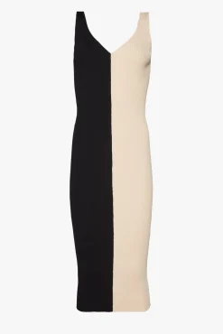 Dresses<STAUD DANA DRESS BUFF BLACK BUFFBLACK