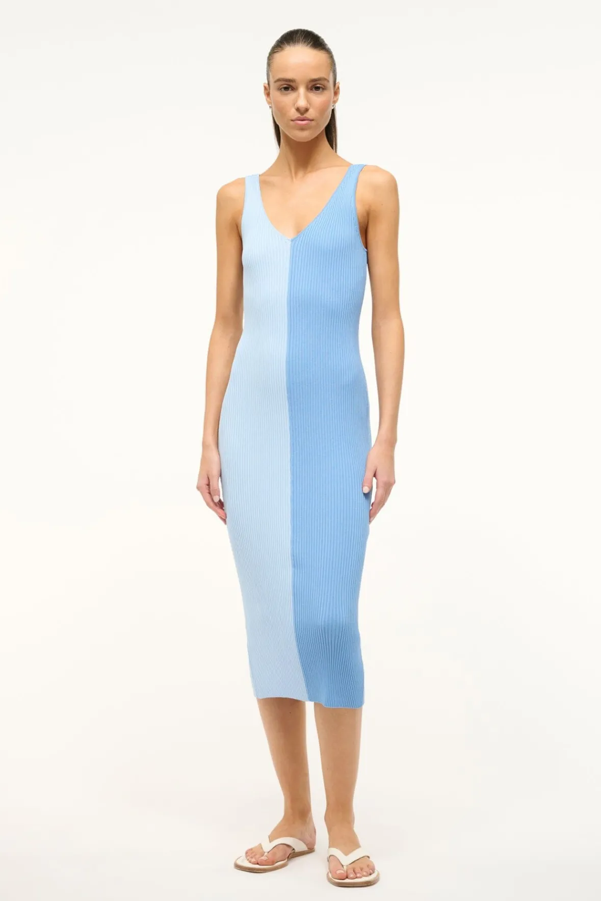 Dresses<STAUD DANA DRESS PERIWINKLE MULTI PERIWINKLEMULTI
