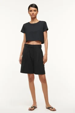 Spring Suiting|Essentials<STAUD DEAN T-SHIRT   BLACK