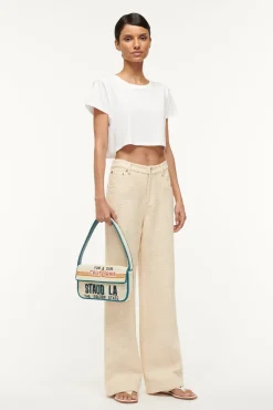 Spring Suiting|Essentials<STAUD DEAN T-SHIRT   WHITE