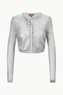 Knits<STAUD DEANNA CARDIGAN   SILVER