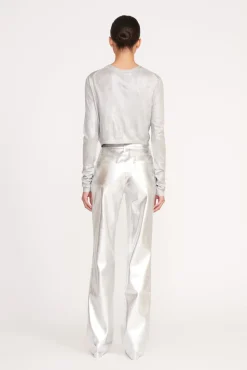 Knits<STAUD DEANNA CARDIGAN   SILVER
