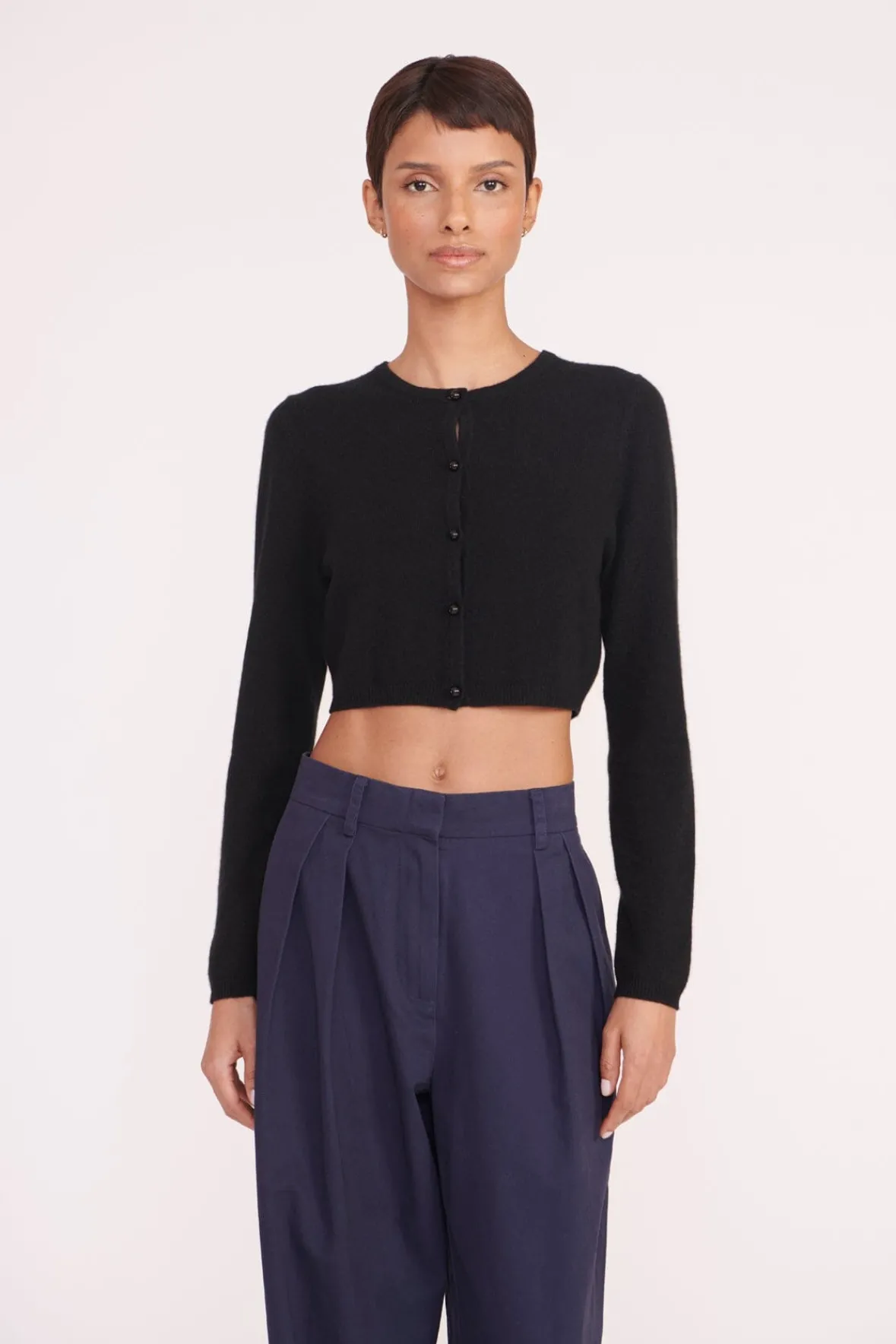 Knits<STAUD DEANNA SWEATER BLACK