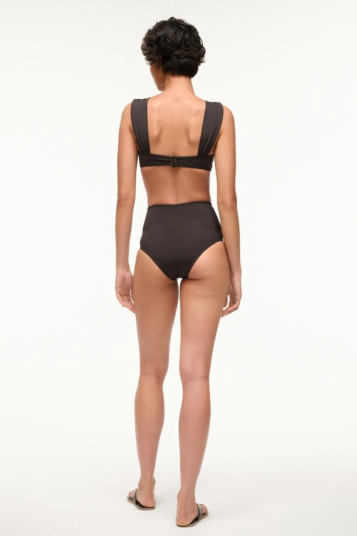 Bikinis<STAUD DECLAN HIGH RISE BIKINI BOTTOM BLACK