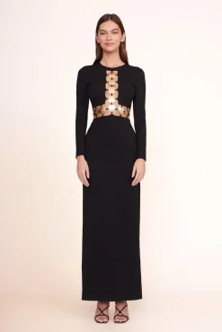 Dresses<STAUD DELPHINE DRESS   BLACK