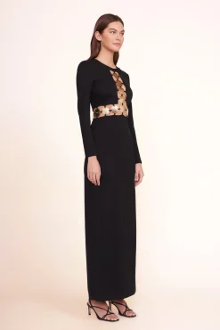Dresses<STAUD DELPHINE DRESS   BLACK