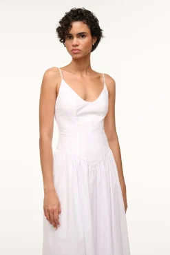 Poplin Shop|Dresses<STAUD DENA DRESS   WHITE