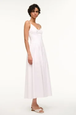Poplin Shop|Dresses<STAUD DENA DRESS   WHITE
