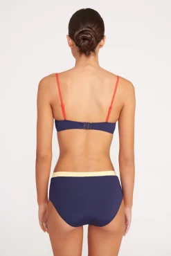 Bikinis<STAUD DEVON HIGH RISE BIKINI BOTTOM  NAVY COLORBLOCK NAVYCOLORBLOCK