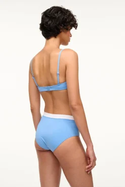 Bikinis<STAUD DEVON HIGH RISE BIKINI BOTTOM  AZURE WHITE AZUREWHITE