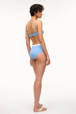Bikinis<STAUD DEVON HIGH RISE BIKINI BOTTOM  AZURE WHITE AZUREWHITE
