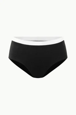 Bikinis<STAUD DEVON HIGH RISE BIKINI BOTTOM BLACK WHITE BLACKWHITE