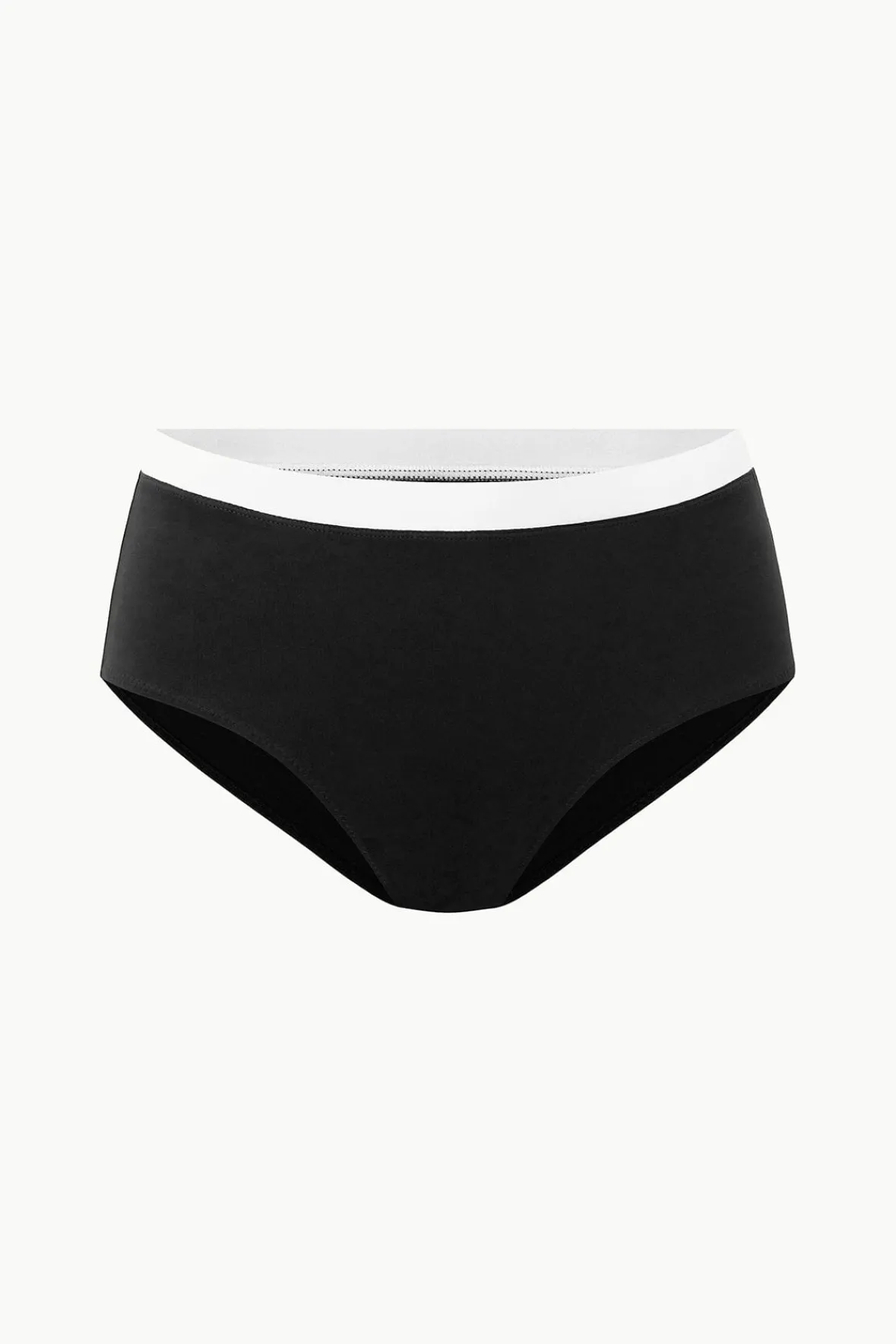 Bikinis<STAUD DEVON HIGH RISE BIKINI BOTTOM BLACK WHITE BLACKWHITE