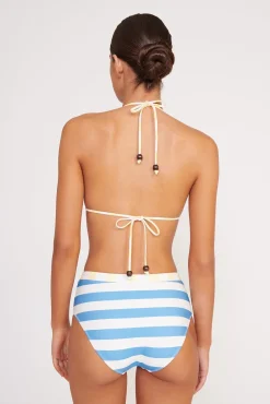 Bikinis<STAUD DEVON HIGH RISE BIKINI BOTTOM  BUTTERCUP SEASHORE STRIPE BUTTERCUPSEASHORESTRIPE