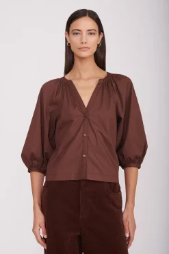 Poplin Shop<STAUD DILL TOP   MAHOGANY