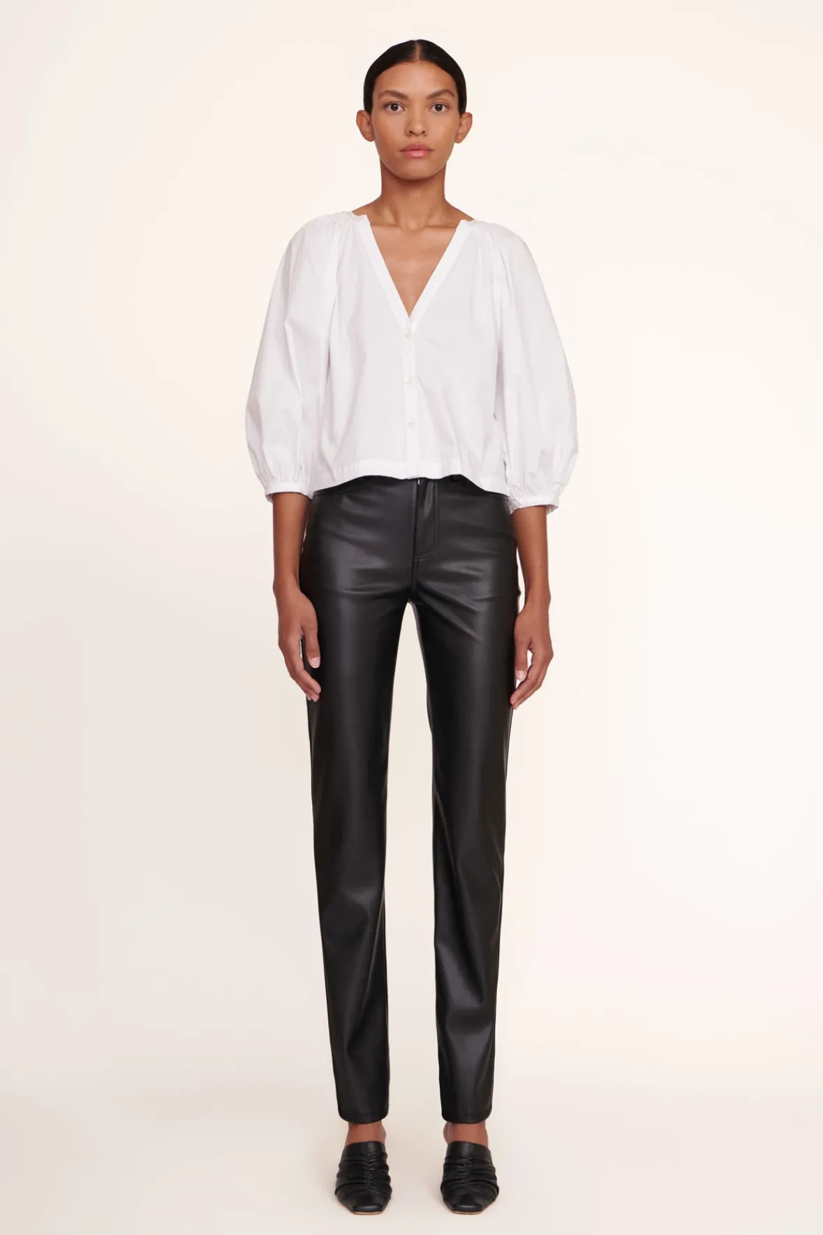 Poplin Shop|Tops<STAUD DILL TOP WHITE