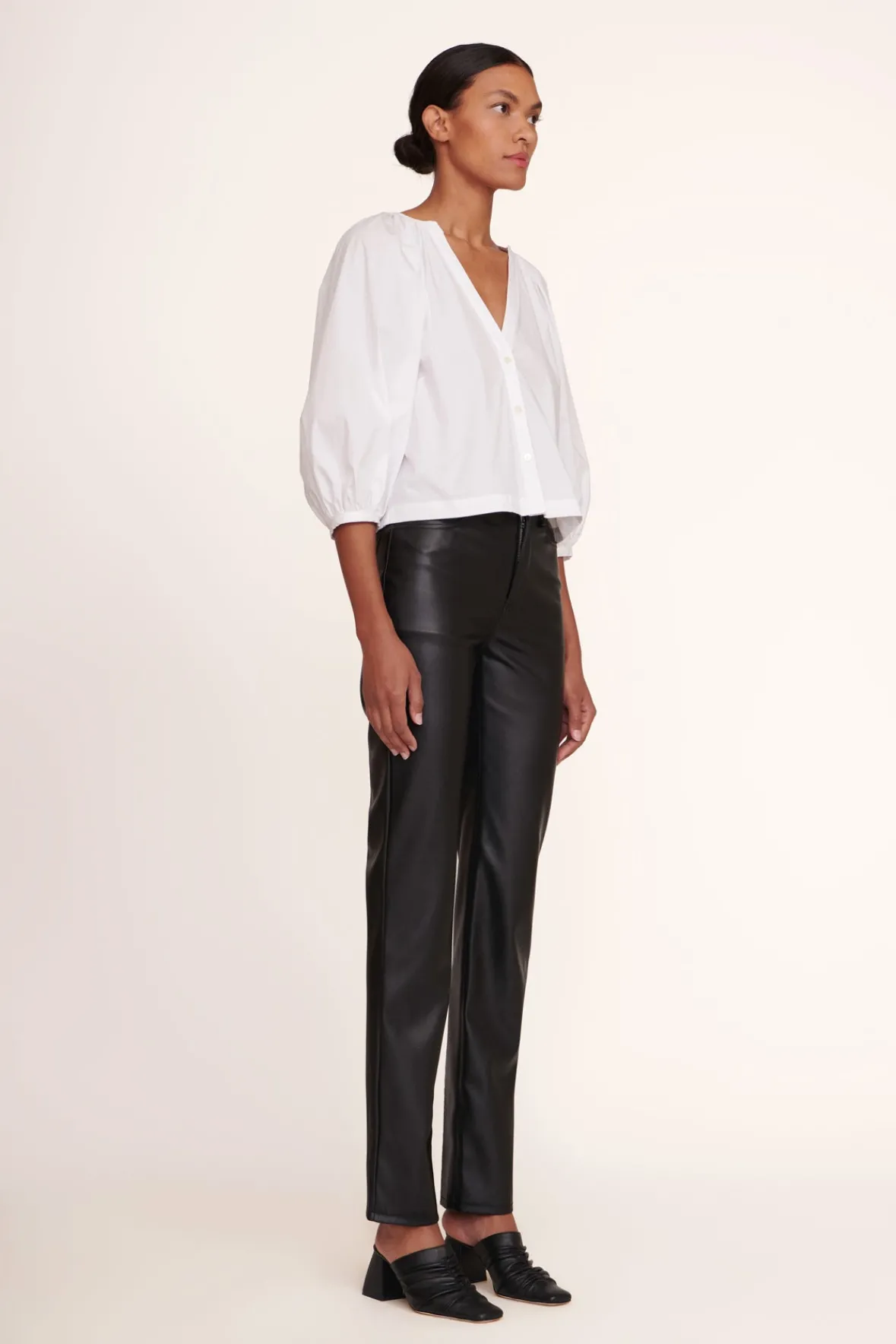 Poplin Shop|Tops<STAUD DILL TOP WHITE