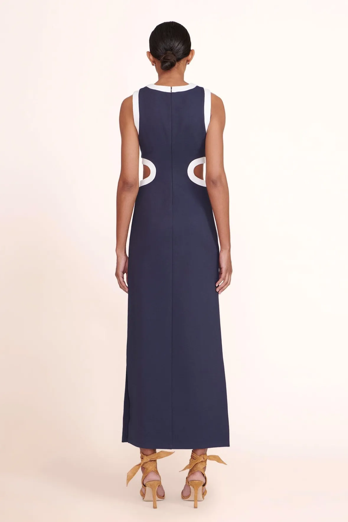 Dresses<STAUD DOLCE DRESS NAVY WHITE NAVYWHITE