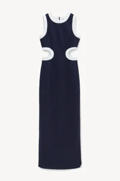Dresses<STAUD DOLCE DRESS NAVY WHITE NAVYWHITE