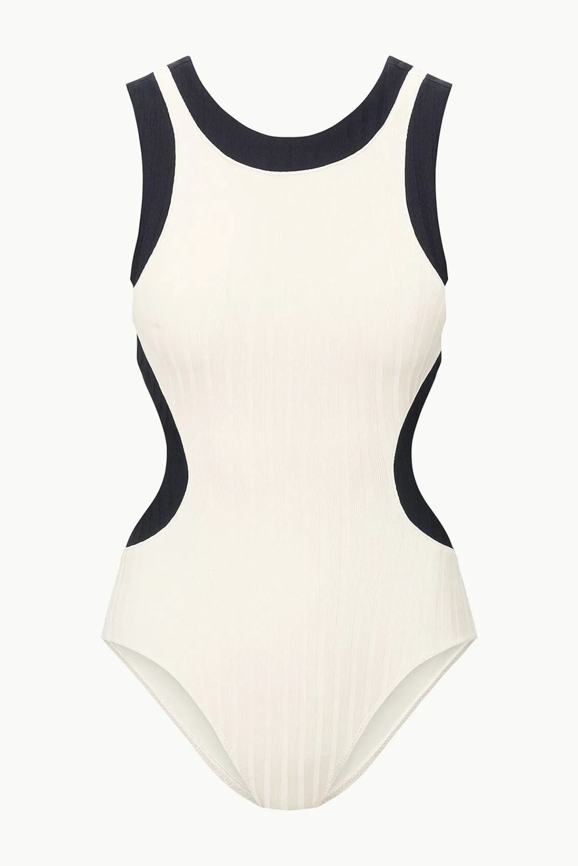 One Pieces<STAUD DOLCE ONE PIECE IVORY BLACK IVORYBLACK
