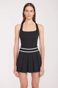 STAUD Court<STAUD DOUBLES SKIRT   BLACK