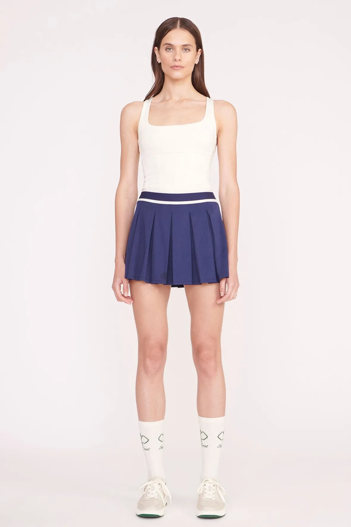 STAUD Court<STAUD DOUBLES SKIRT NAVY