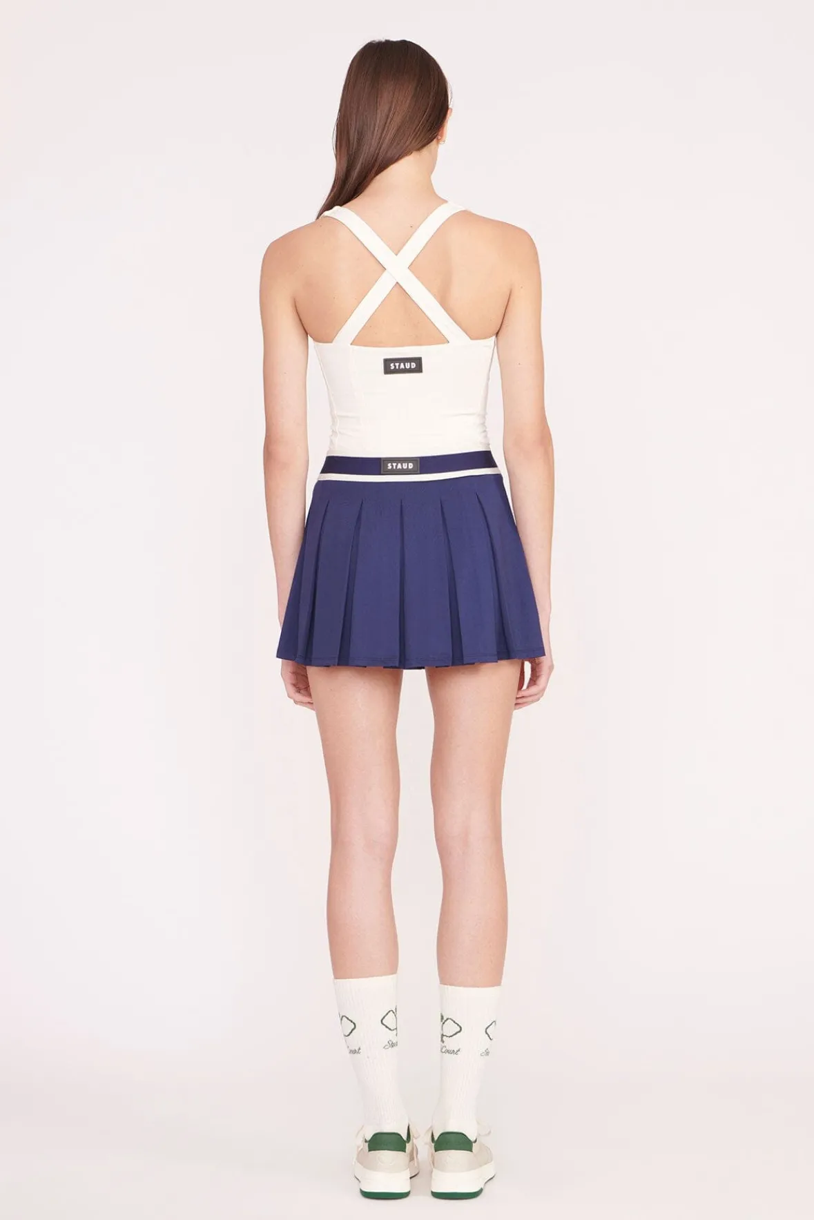 STAUD Court<STAUD DOUBLES SKIRT NAVY