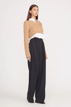 Knits<STAUD DUKE SWEATER CAMEL WHITE CAMELWHITE