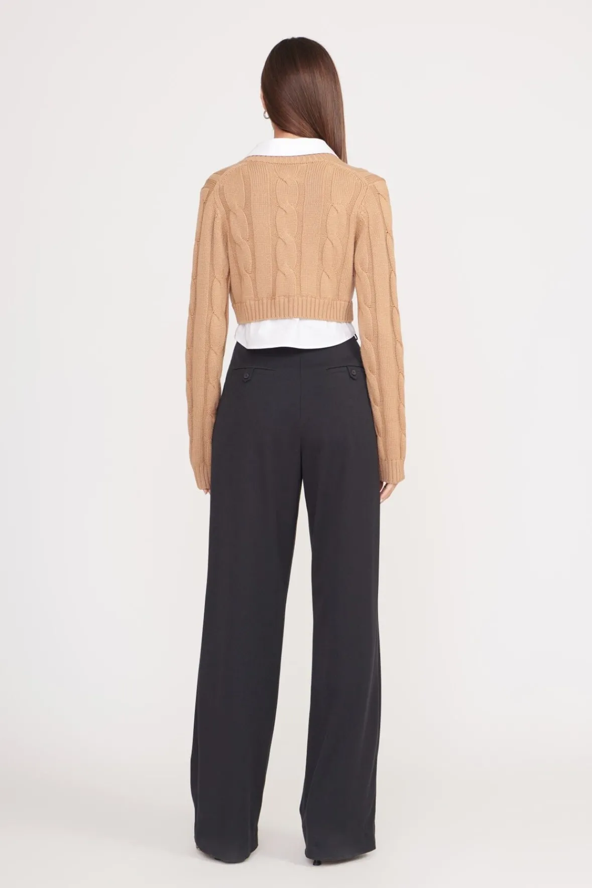 Knits<STAUD DUKE SWEATER CAMEL WHITE CAMELWHITE