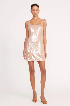 Dresses<STAUD ECLIPSE DRESS   BEIGE