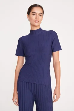 Tops<STAUD ELEANOR TOP   NAVY