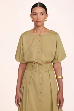 Poplin Shop<STAUD ELLINGTON TOP KHAKI