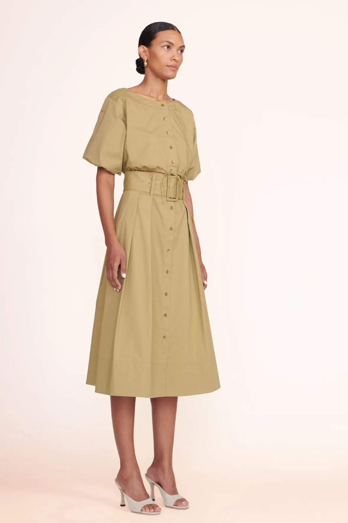 Poplin Shop<STAUD ELLINGTON TOP KHAKI